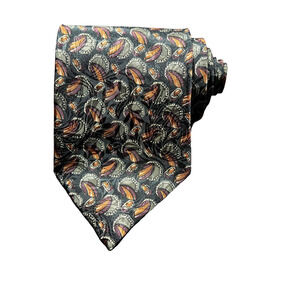 Christian Dior Mens Tie Necktie Multicolor Paisley Tied Woven Classic USA